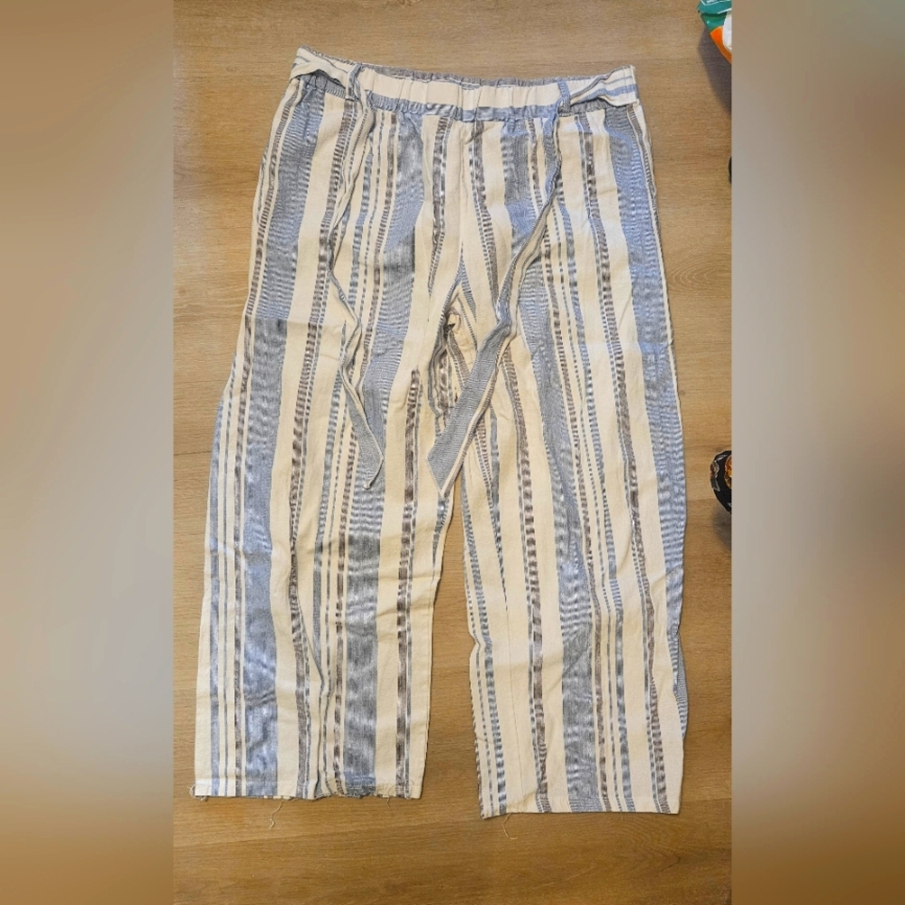 Pxl Ashley Blue Cotton Summet Pants